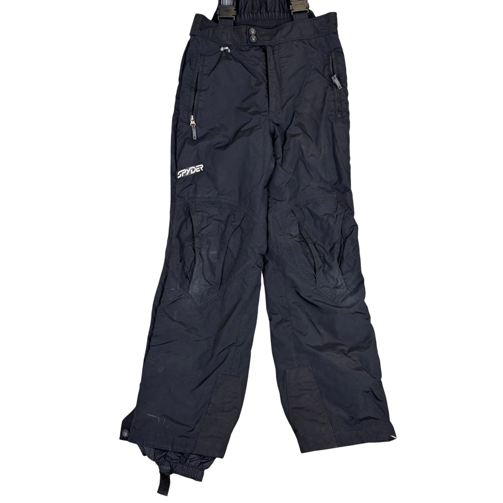 Spyder Mens Black Insulated Ski Pants Snow Bibs with Removable Suspenders